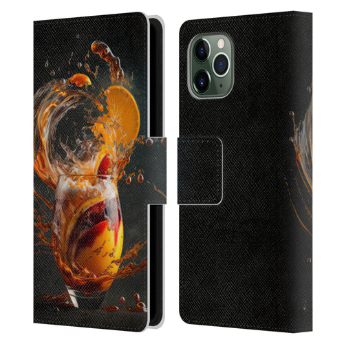 Spacescapes Cocktails Modern Twist, Hurricane Leather Book Wallet Case Cover For Apple iPhone 11 Pro