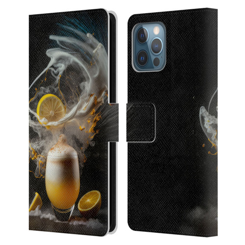 Spacescapes Cocktails Explosive Elixir, Whisky Sour Leather Book Wallet Case Cover For Apple iPhone 12 Pro Max