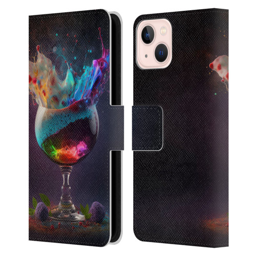 Spacescapes Cocktails Universal Magic Leather Book Wallet Case Cover For Apple iPhone 13