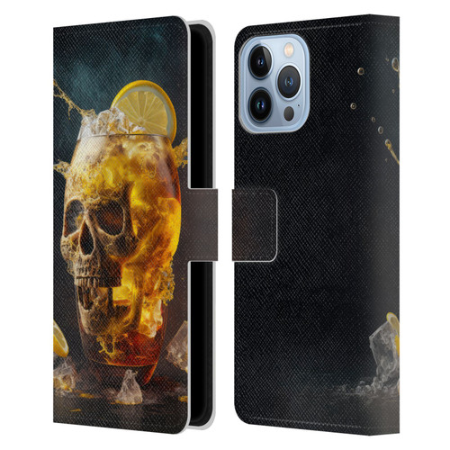 Spacescapes Cocktails Long Island Ice Tea Leather Book Wallet Case Cover For Apple iPhone 13 Pro Max