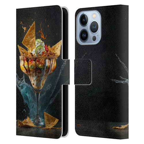 Spacescapes Cocktails Nacho Martini Leather Book Wallet Case Cover For Apple iPhone 13 Pro