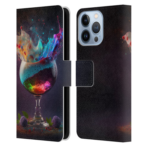 Spacescapes Cocktails Universal Magic Leather Book Wallet Case Cover For Apple iPhone 13 Pro