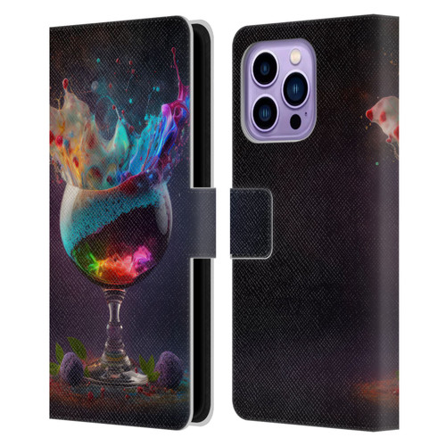 Spacescapes Cocktails Universal Magic Leather Book Wallet Case Cover For Apple iPhone 14 Pro Max