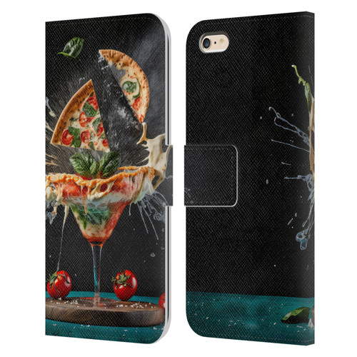Spacescapes Cocktails Margarita Martini Blast Leather Book Wallet Case Cover For Apple iPhone 6 Plus / iPhone 6s Plus