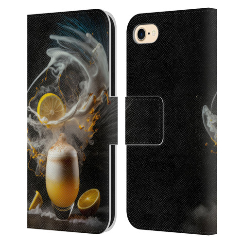 Spacescapes Cocktails Explosive Elixir, Whisky Sour Leather Book Wallet Case Cover For Apple iPhone 7 / 8 / SE 2020 & 2022