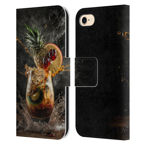 Spacescapes Cocktails Exploding Mai Tai Leather Book Wallet Case Cover For Apple iPhone 7 / 8 / SE 2020 & 2022