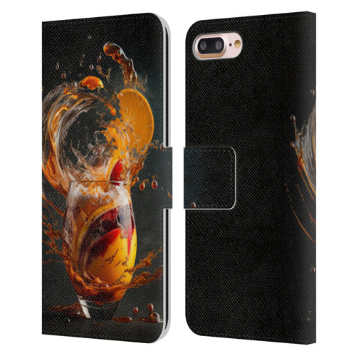 Spacescapes Cocktails Modern Twist, Hurricane Leather Book Wallet Case Cover For Apple iPhone 7 Plus / iPhone 8 Plus
