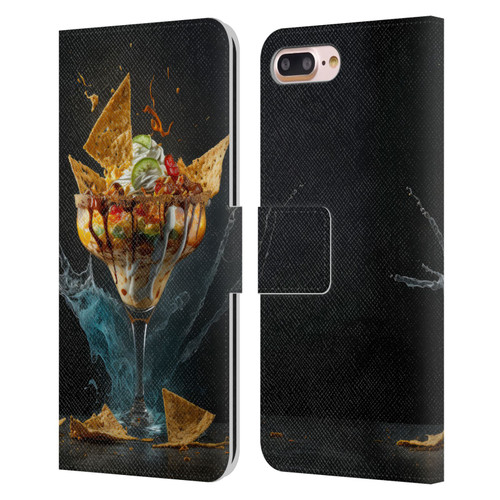 Spacescapes Cocktails Nacho Martini Leather Book Wallet Case Cover For Apple iPhone 7 Plus / iPhone 8 Plus
