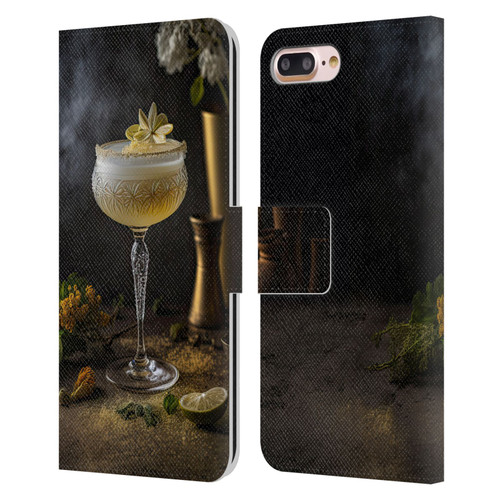 Spacescapes Cocktails Summertime, Margarita Leather Book Wallet Case Cover For Apple iPhone 7 Plus / iPhone 8 Plus