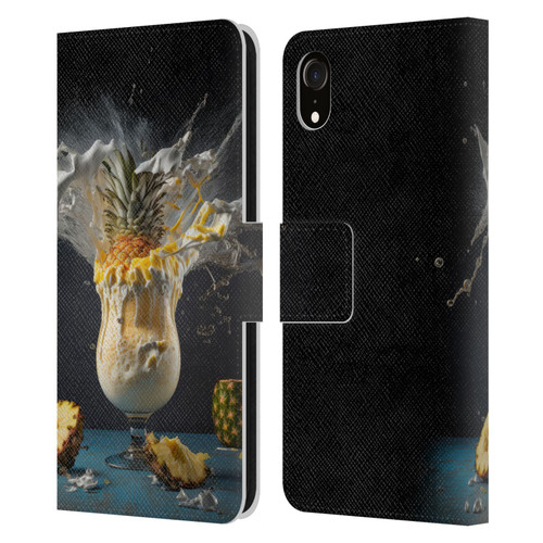 Spacescapes Cocktails Piña Colada Pop Leather Book Wallet Case Cover For Apple iPhone XR