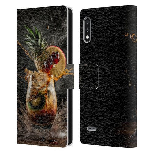 Spacescapes Cocktails Exploding Mai Tai Leather Book Wallet Case Cover For LG K22