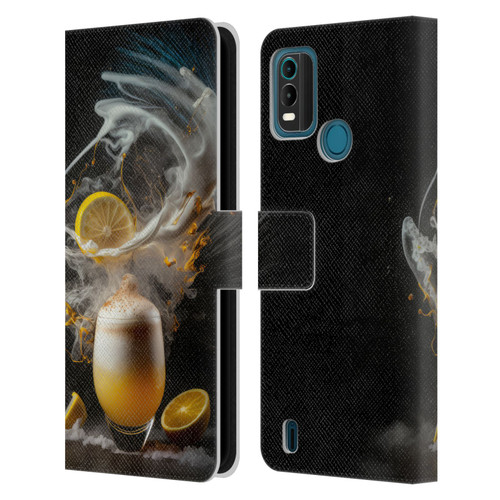 Spacescapes Cocktails Explosive Elixir, Whisky Sour Leather Book Wallet Case Cover For Nokia G11 Plus