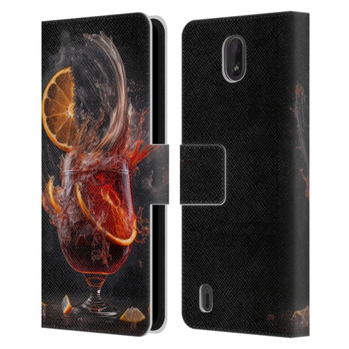 Spacescapes Cocktails Gin Explosion, Negroni Leather Book Wallet Case Cover For Nokia C01 Plus/C1 2nd Edition