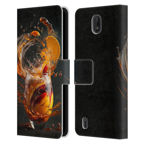 Spacescapes Cocktails Modern Twist, Hurricane Leather Book Wallet Case Cover For Nokia C01 Plus/C1 2nd Edition
