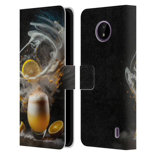 Spacescapes Cocktails Explosive Elixir, Whisky Sour Leather Book Wallet Case Cover For Nokia C10 / C20