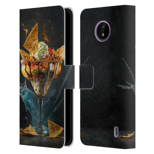 Spacescapes Cocktails Nacho Martini Leather Book Wallet Case Cover For Nokia C10 / C20