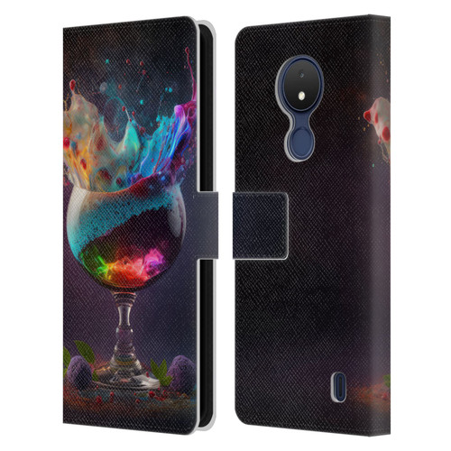 Spacescapes Cocktails Universal Magic Leather Book Wallet Case Cover For Nokia C21