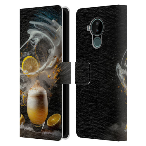 Spacescapes Cocktails Explosive Elixir, Whisky Sour Leather Book Wallet Case Cover For Nokia C30