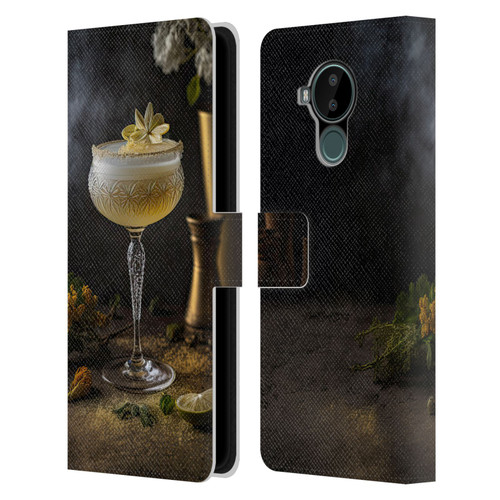 Spacescapes Cocktails Summertime, Margarita Leather Book Wallet Case Cover For Nokia C30