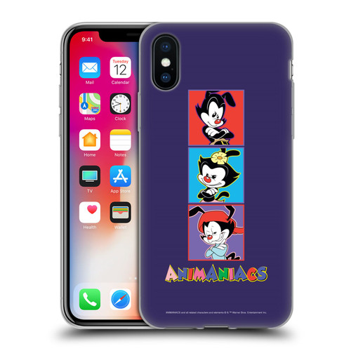 Animaniacs Graphics Tiles Soft Gel Case for Apple iPhone X / iPhone XS
