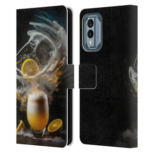 Spacescapes Cocktails Explosive Elixir, Whisky Sour Leather Book Wallet Case Cover For Nokia X30