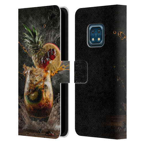 Spacescapes Cocktails Exploding Mai Tai Leather Book Wallet Case Cover For Nokia XR20