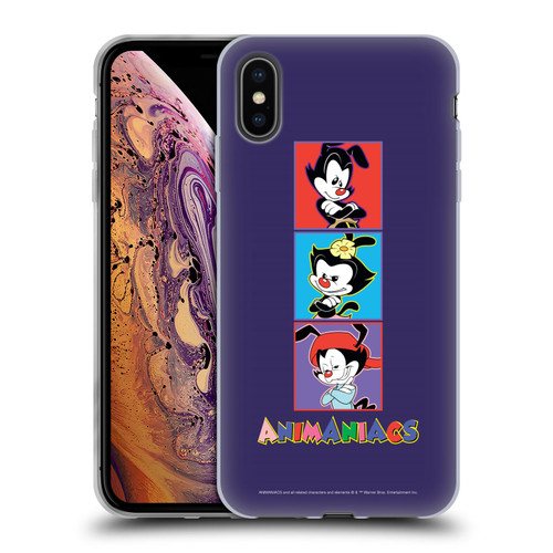 Animaniacs Graphics Tiles Soft Gel Case for Apple iPhone XS Max