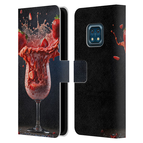 Spacescapes Cocktails Strawberry Infusion Daiquiri Leather Book Wallet Case Cover For Nokia XR20