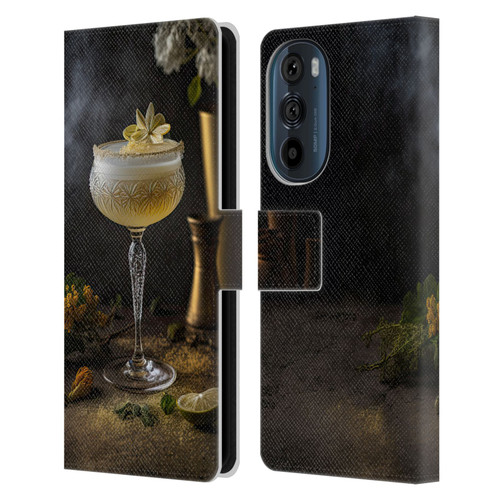 Spacescapes Cocktails Summertime, Margarita Leather Book Wallet Case Cover For Motorola Edge 30