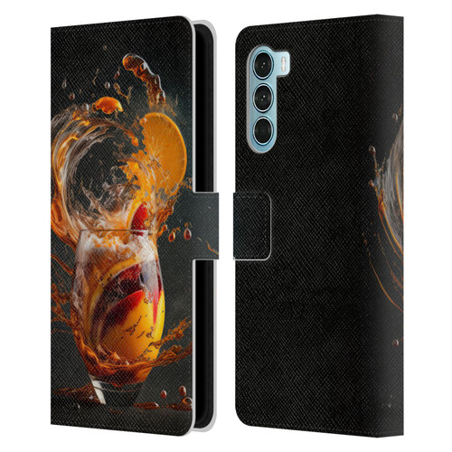 Spacescapes Cocktails Modern Twist, Hurricane Leather Book Wallet Case Cover For Motorola Edge S30 / Moto G200 5G