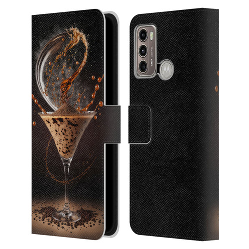 Spacescapes Cocktails Contemporary, Espresso Martini Leather Book Wallet Case Cover For Motorola Moto G60 / Moto G40 Fusion