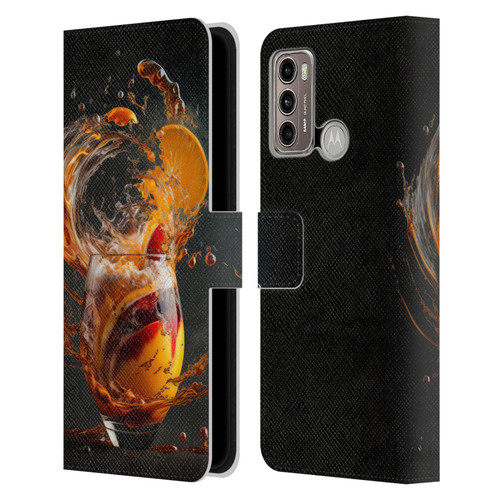 Spacescapes Cocktails Modern Twist, Hurricane Leather Book Wallet Case Cover For Motorola Moto G60 / Moto G40 Fusion