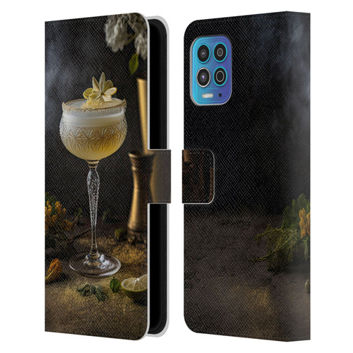 Spacescapes Cocktails Summertime, Margarita Leather Book Wallet Case Cover For Motorola Moto G100