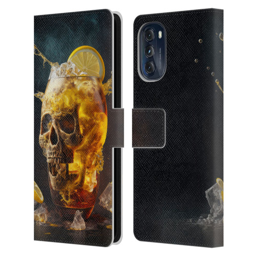 Spacescapes Cocktails Long Island Ice Tea Leather Book Wallet Case Cover For Motorola Moto G (2022)