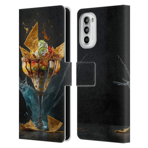 Spacescapes Cocktails Nacho Martini Leather Book Wallet Case Cover For Motorola Moto G52