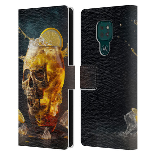 Spacescapes Cocktails Long Island Ice Tea Leather Book Wallet Case Cover For Motorola Moto G9 Play