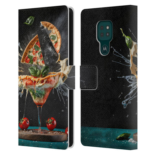 Spacescapes Cocktails Margarita Martini Blast Leather Book Wallet Case Cover For Motorola Moto G9 Play
