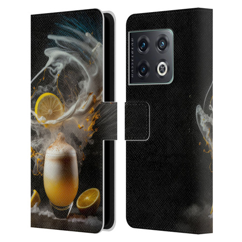 Spacescapes Cocktails Explosive Elixir, Whisky Sour Leather Book Wallet Case Cover For OnePlus 10 Pro