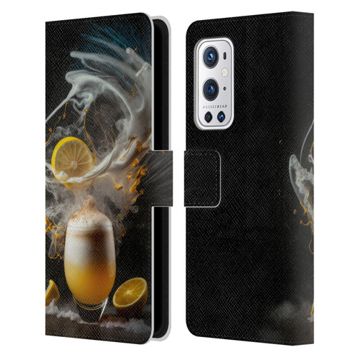 Spacescapes Cocktails Explosive Elixir, Whisky Sour Leather Book Wallet Case Cover For OnePlus 9 Pro