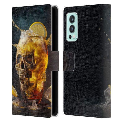 Spacescapes Cocktails Long Island Ice Tea Leather Book Wallet Case Cover For OnePlus Nord 2 5G