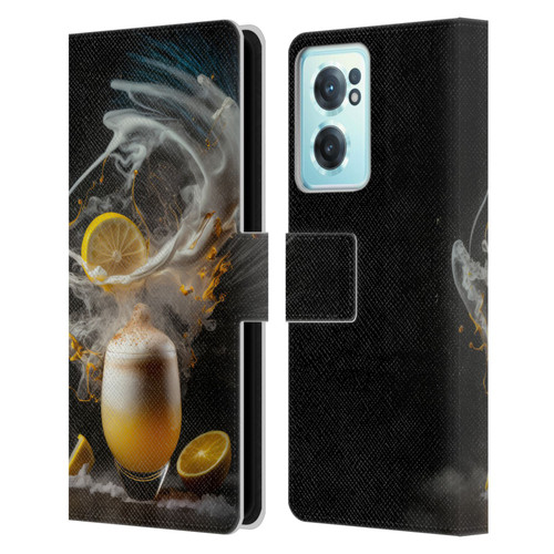 Spacescapes Cocktails Explosive Elixir, Whisky Sour Leather Book Wallet Case Cover For OnePlus Nord CE 2 5G
