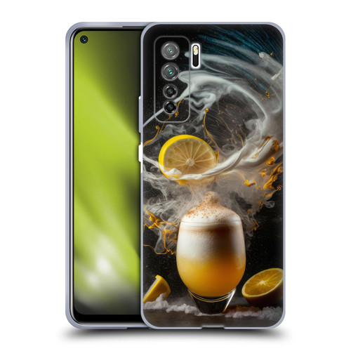 Spacescapes Cocktails Explosive Elixir, Whisky Sour Soft Gel Case for Huawei Nova 7 SE/P40 Lite 5G