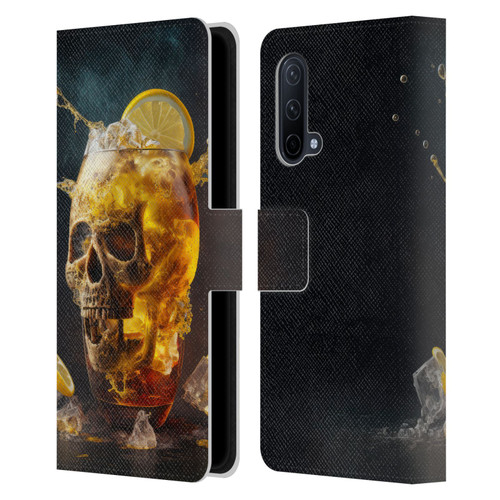 Spacescapes Cocktails Long Island Ice Tea Leather Book Wallet Case Cover For OnePlus Nord CE 5G