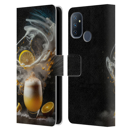 Spacescapes Cocktails Explosive Elixir, Whisky Sour Leather Book Wallet Case Cover For OnePlus Nord N100