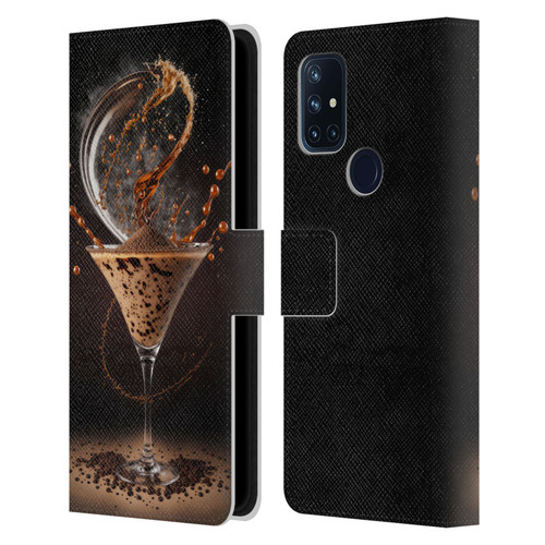 Spacescapes Cocktails Contemporary, Espresso Martini Leather Book Wallet Case Cover For OnePlus Nord N10 5G