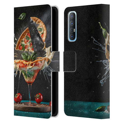 Spacescapes Cocktails Margarita Martini Blast Leather Book Wallet Case Cover For OPPO Find X2 Neo 5G