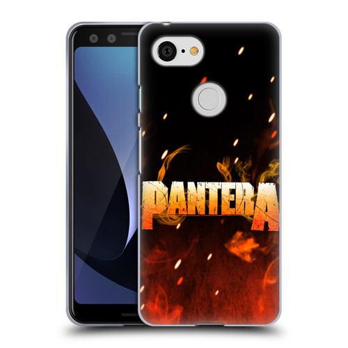 Pantera Art Fire Soft Gel Case for Google Pixel 3