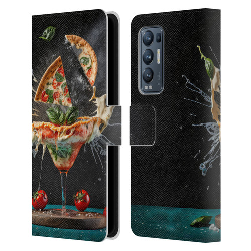 Spacescapes Cocktails Margarita Martini Blast Leather Book Wallet Case Cover For OPPO Find X3 Neo / Reno5 Pro+ 5G