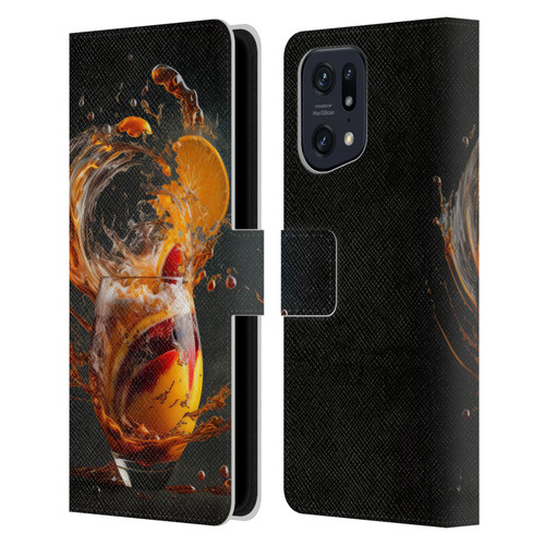 Spacescapes Cocktails Modern Twist, Hurricane Leather Book Wallet Case Cover For OPPO Find X5