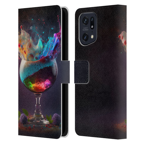 Spacescapes Cocktails Universal Magic Leather Book Wallet Case Cover For OPPO Find X5